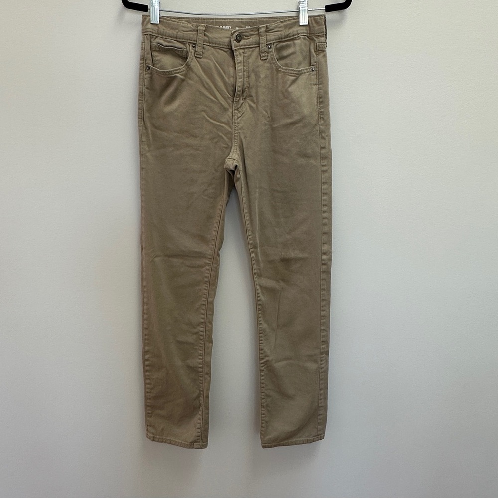 Old Navy Kids 360 Stretch Khaki Slim-Fit Pants Size 16